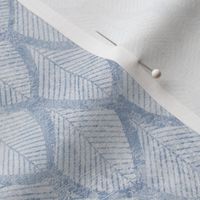 Textured Geometric Leaf  - Soft Blue