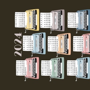 2024 Calendar Tea Towel-Typewriter