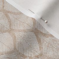 Textured Geometric Leaf Pattern - Soft Pink, Peach, Apricot