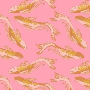 Goldfish on pink