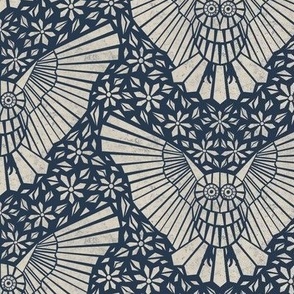 Mosaic Owl Damask (Medium)