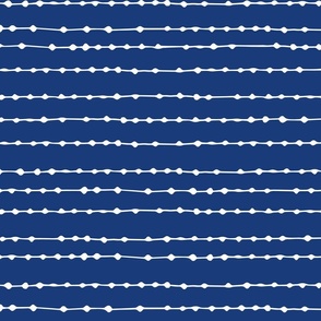 Winter Blue White Pompom Garlands Pattern