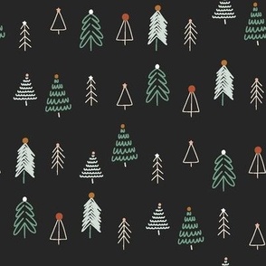 NEW Merry Merry Pine Trees x Charcoal Gray