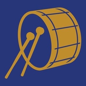 Bass Drum, Marching Band, Color Guard, High School Marching Band, College Marching Band, Drum & Bugle Corp, Drum Corps, Drumline, Drumsticks, School Spirit, Blue & Gold, Blue & Yellow 