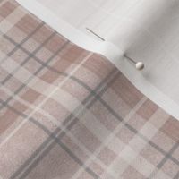 Plaid soft and cozy dusty brown