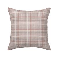 Plaid soft and cozy dusty brown