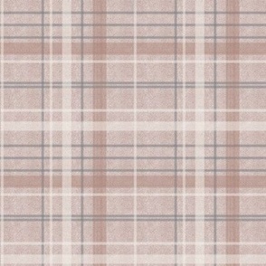 Plaid soft and cozy dusty brown