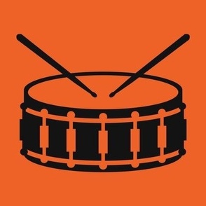 Snare Drum, Marching Band, Color Guard, High School Marching Band, College Marching Band, Drum & Bugle Corp, Drum Corps, Drumline, Drumsticks, School Spirit, Black & Orange