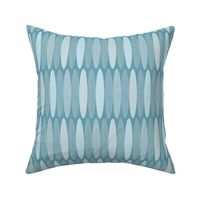 Elliptical Oval Geometric Pattern - Blue (Medium Scale)