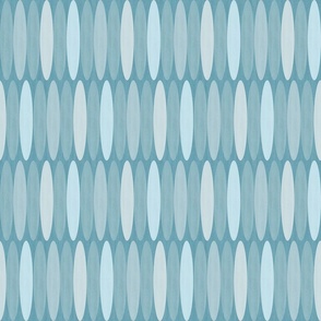 Elliptical Oval Geometric Pattern - Blue (Medium Scale)