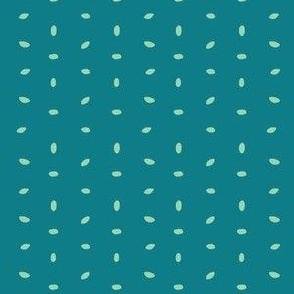 Chinese Rice Bowl (mint dots on teal)