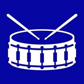 Snare Drum, Marching Band, Color Guard, High School Marching Band, College Marching Band, Drum & Bugle Corp, Drum Corps, Drumline, Drumsticks, School Spirit, Royal Blue & White 