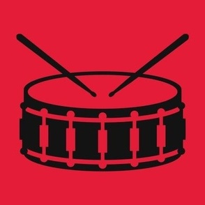 Snare Drum, Marching Band, Color Guard, High School Marching Band, College Marching Band, Drum & Bugle Corp, Drum Corps, Drumline, Drumsticks, School Spirit, Black & Scarlet Red