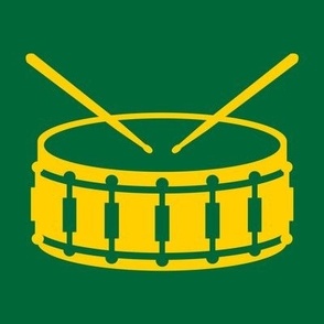 Snare Drum, Marching Band, Color Guard, High School Marching Band, College Marching Band, Drum & Bugle Corp, Drum Corps, Drumline, Drumsticks, School Spirit, Green & Gold, Green & Yellow 