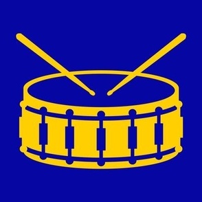 Snare Drum, Marching Band, Color Guard, High School Marching Band, College Marching Band, Drum & Bugle Corp, Drum Corps, Drumline, Drumsticks, School Spirit, Royal Blue & Gold, Blue & Yellow