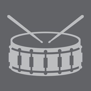 Snare Drum, Marching Band, Color Guard, High School Marching Band, College Marching Band, Drum & Bugle Corp, Drum Corps, Drumline, Drumsticks, School Spirit, Light Gray & Dark Gray