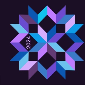 Quilt calendar 2024 purple