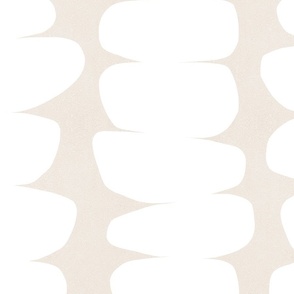 (L) Warm Minimal Abstract Zen Pebbles 4. White Linen Sand