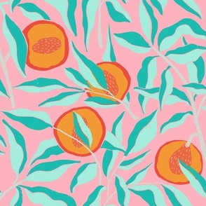 Peaches Seamless Pattern 