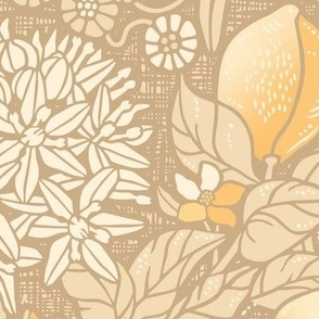 Viva l'italia damask / Large scale / Beige