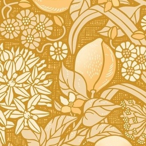 Viva l'italia damask / Medium scale / Gold