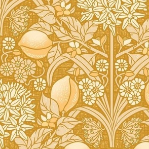 Viva l'italia damask / Small scale / Gold