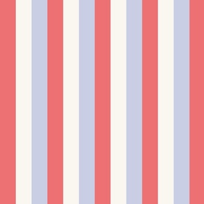 Red and Cream Stripes -Flower Garden Collection