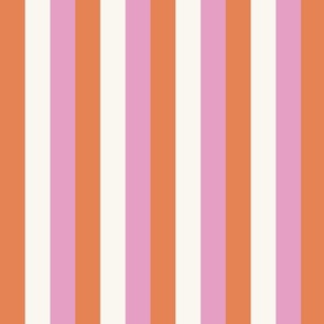  Orange & Pink Stripes-Flower Garden Collection