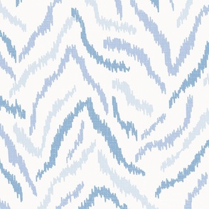 ikat inspired tiger stripes/light muted blues/large