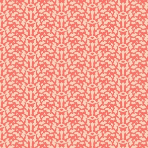 abstract butterflies pattern in peach and orange