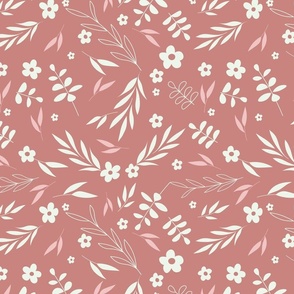 happy flowers - pink blush WALLPAPER