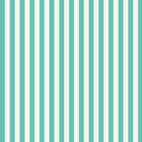 bright teal vibrant stripes / beach and swimming pool/ medium scale