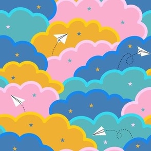 Paper Airplane in the Clouds - Small Scale 