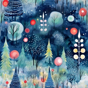 Whimsical Winter Landscape I