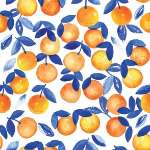 Clementine oranges with blue leaves WB23 large scale