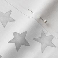 Silver Grey Faded Christmas Stars on White