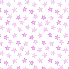 Faded Pink Christmas Stars on White