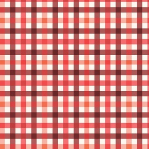 Winter Red Gingham Plaid Checkered Pattern