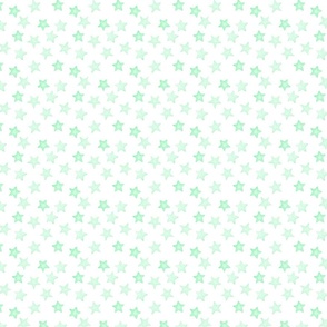 Small Faded Mint Christmas Stars on White