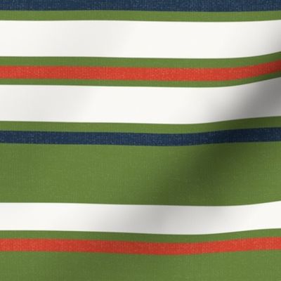 Hit The Slopes Textured Stripe Christmas Green Large