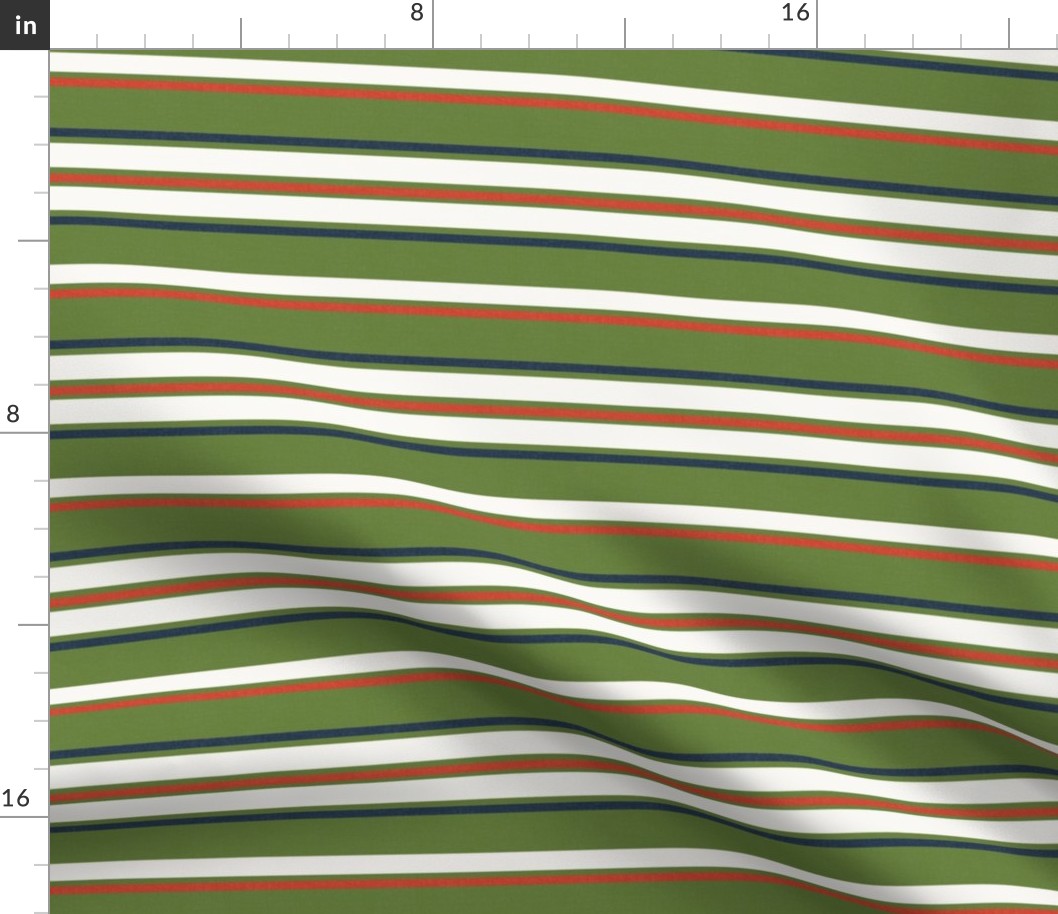 Hit The Slopes Textured Stripe Christmas Green Regular