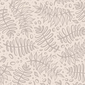 Whimsical Leaves  |  Cream