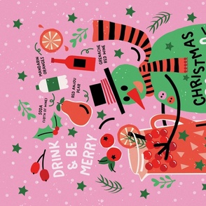 Christmas Sangria Recipe Tea Towel ©designsbyroochita