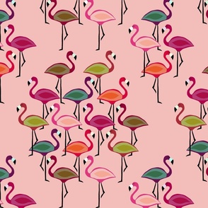 Mod Flamingos Mad Men Eraser Pink