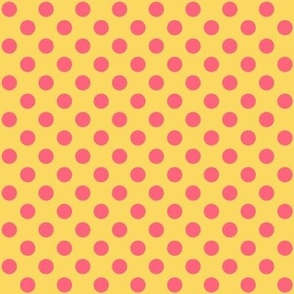 Polka Dots // small print // Pinkalicious Dots on Sweet Lemon