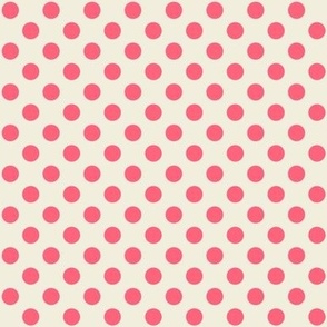 Polka Dots // small print // Pinkalicious Dots on Vanilla Cream