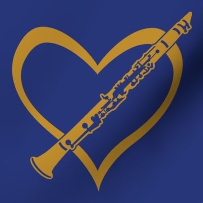 Clarinet, Clarinet Love, Clarinet with Heart, Clarinet Player, Marching Band, Color Guard, High School Marching Band, College Marching Band, Orchestra, Blue & Gold, Blue & Yellow