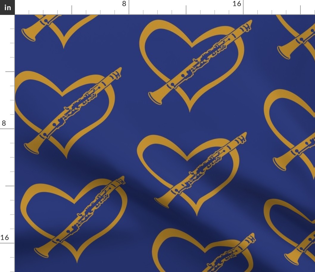 Clarinet, Clarinet Love, Clarinet with Heart, Clarinet Player, Marching Band, Color Guard, High School Marching Band, College Marching Band, Orchestra, Blue & Gold, Blue & Yellow
