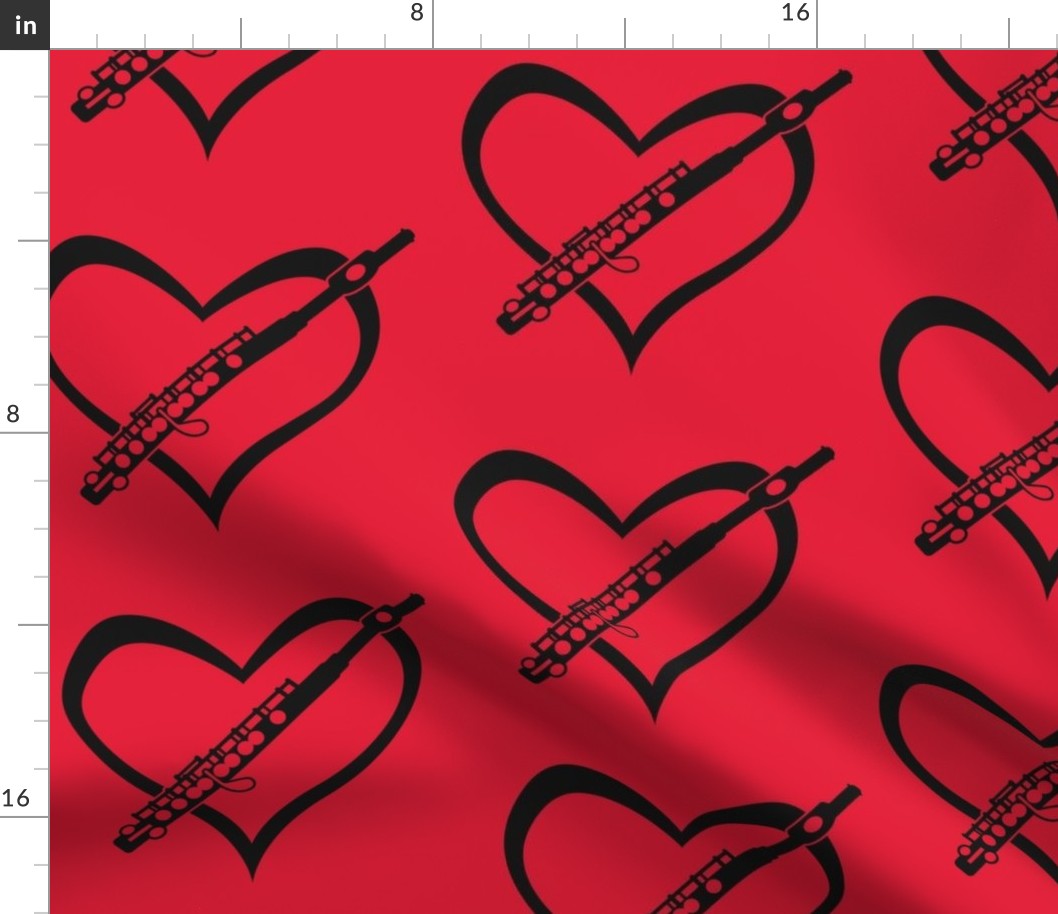 Flute, Flute Love, Flute with Heart, Flute Player, Marching Band, Color Guard, High School Marching Band, College Marching Band, Orchestra, Scarlet Red & Black