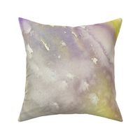 Loose Abstract Ombre Watercolor Wash Purple and Yellow Painting - Jumbo